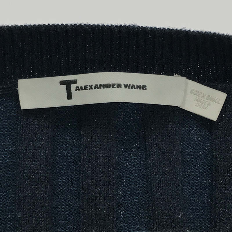 T by Alexander Wang / ティーバイアレキサンダーワン メリノウール ボーダー ワイドニット