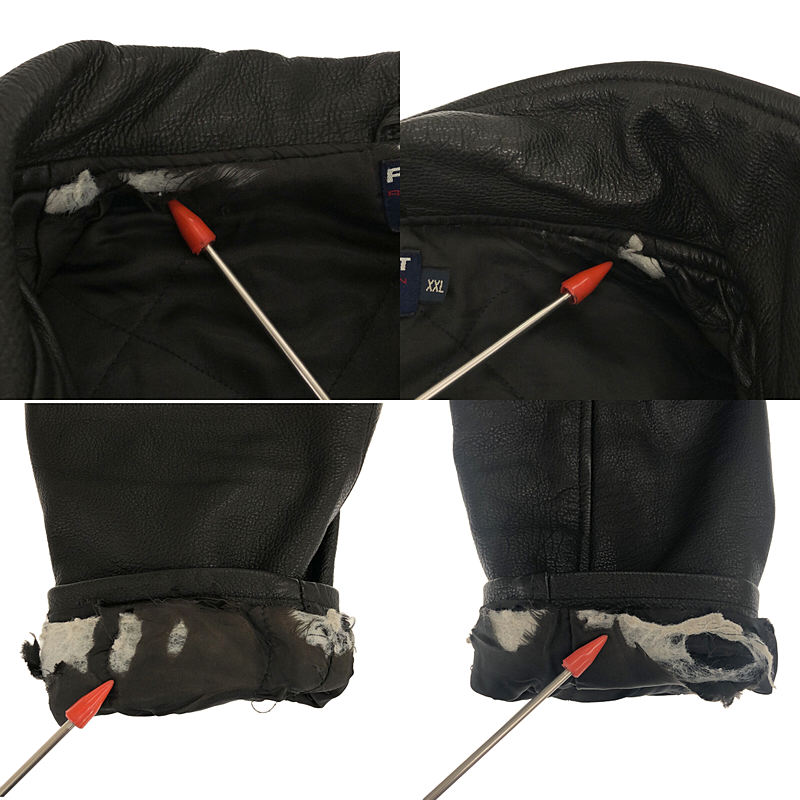 POLO SPORT / ポロスポーツ vintage 90s 裏キルティング レザージャケット