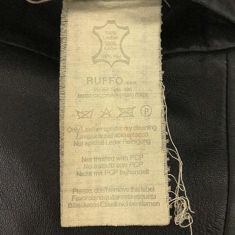 RUFFO / ルッフォ 3B レザーテーラードジャケット