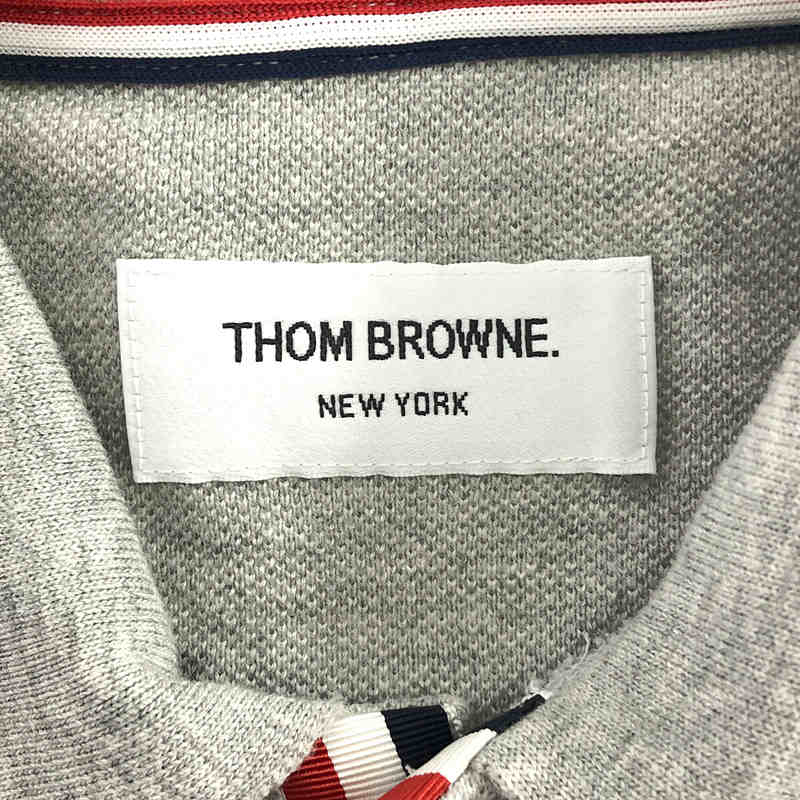 THOM BROWNE / トムブラウン サイドスリット コットン ポロシャツ