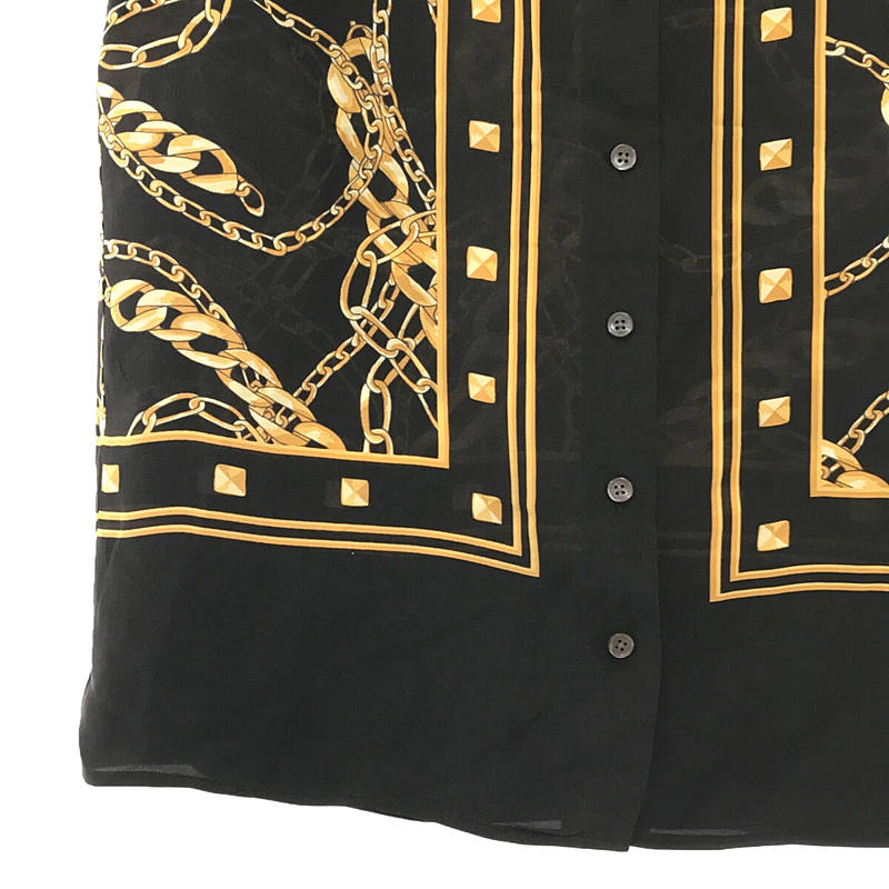 EQUIPMENT / エキップモン シルク 総柄プリント ノースリーブシャツ