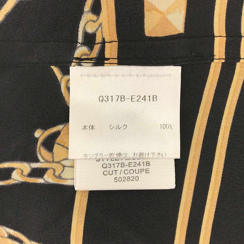 EQUIPMENT / エキップモン シルク 総柄プリント ノースリーブシャツ