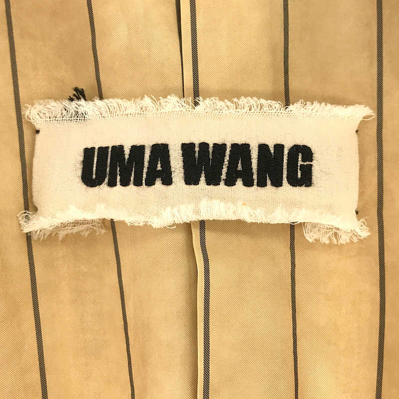 UMA WANG / ユマワン KALI JACKET リネン ペイント加工 テーラードジャケット