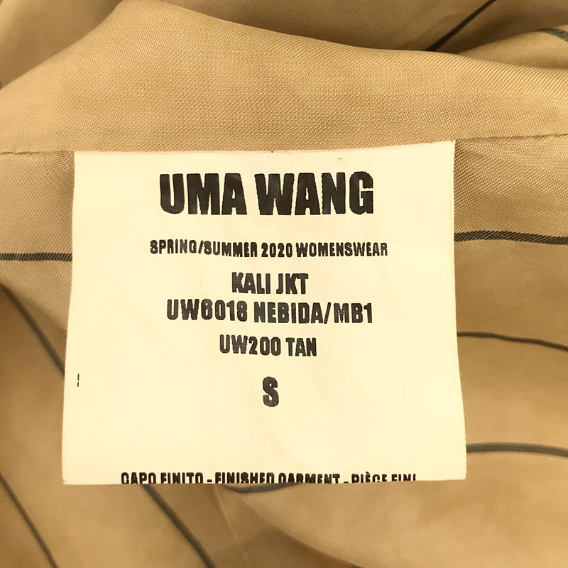 UMA WANG / ユマワン KALI JACKET リネン ペイント加工 テーラードジャケット