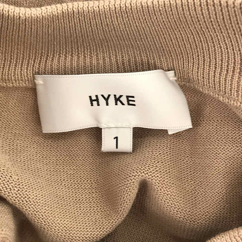 HYKE / ハイク コットン スリット ニット ワンピース
