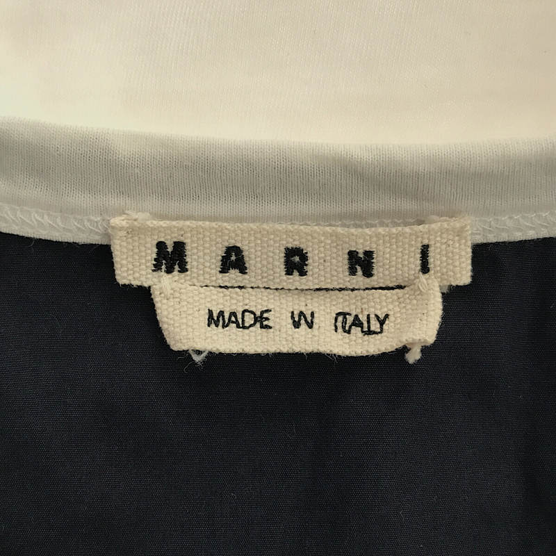 MARNI / マルニ バックパッチ コットン クルーネック  Tシャツ