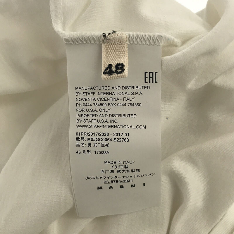 MARNI / マルニ バックパッチ コットン クルーネック  Tシャツ