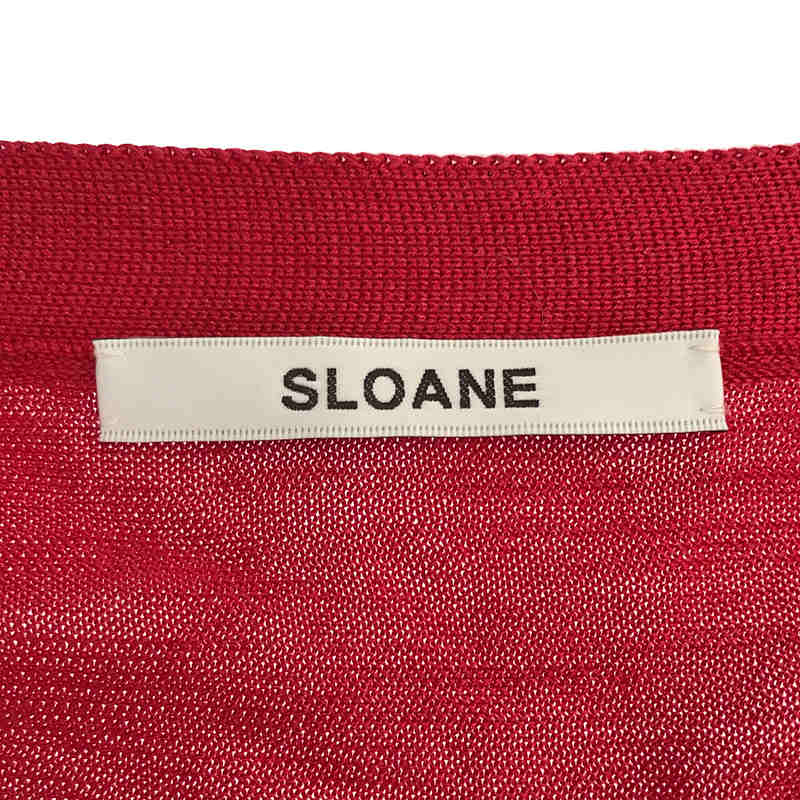 SLOANE / スローン 18Ｇ天竺シルクニットカーディガン