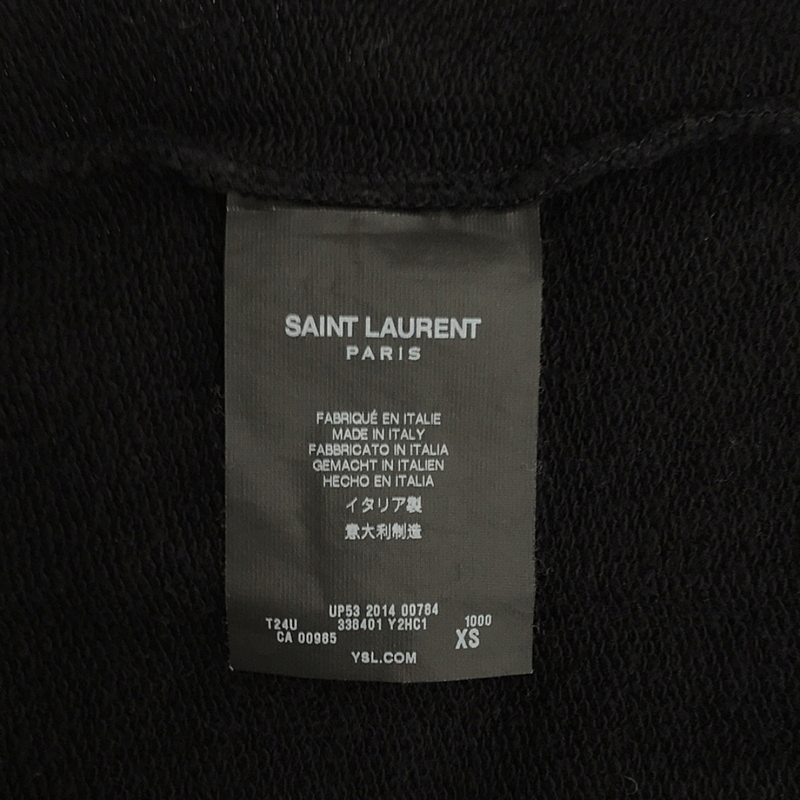 SAINT LAURENT PARIS / サンローランパリ コットン ジップアップ スウェット パーカー