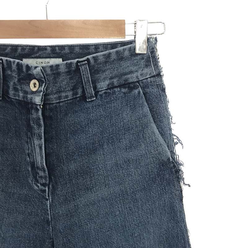 CINOH / チノ WASHED DENIM WIDE PANTS