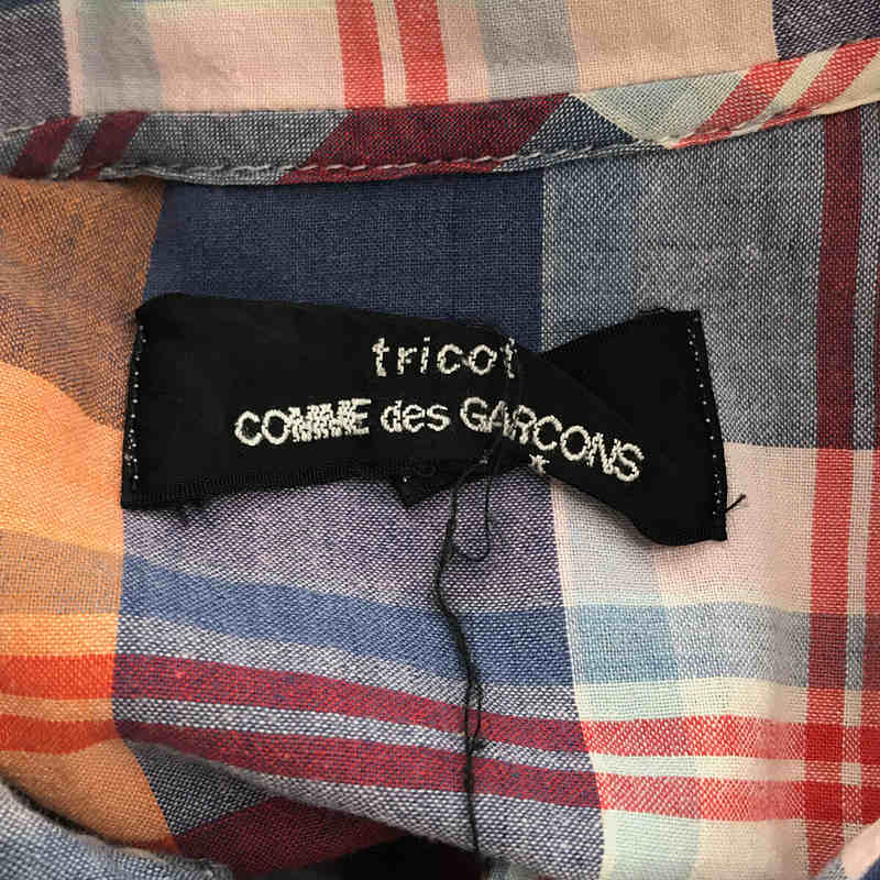tricot COMME des GARCONS / トリココムデギャルソン チェック 変形パッチワークシャツ
