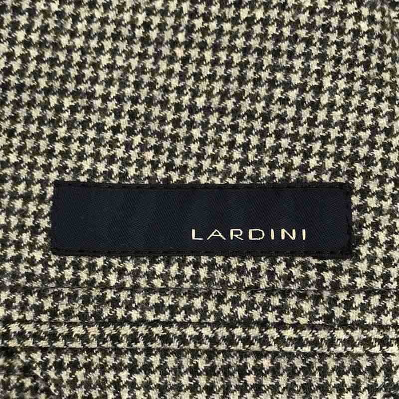 LARDINI / ラルディーニ ウール 千鳥格子 3Bシングルテーラード ジャケット