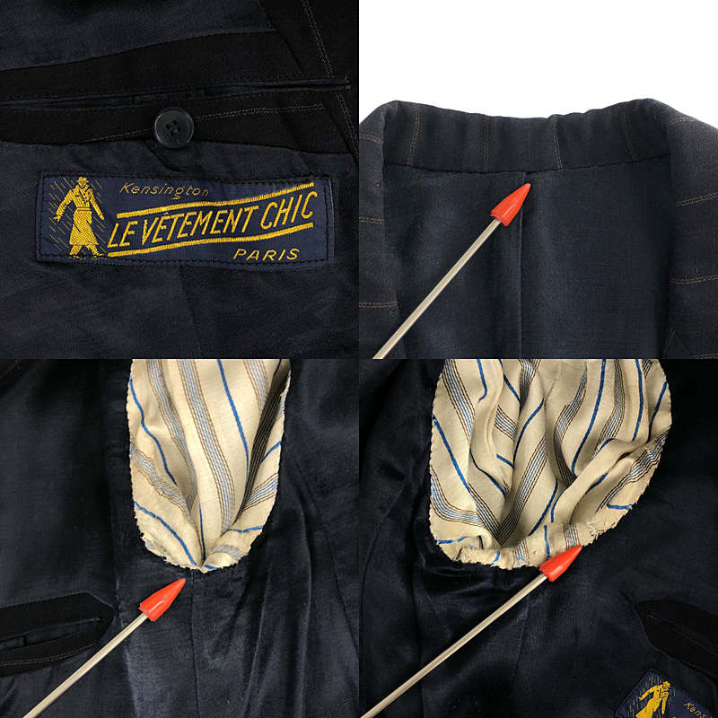 VINTAGE / ヴィンテージ古着 40s〜 LE VETEMENT CHIC ストライプ セットアップスーツ ダブルテーラードジャケット スラックス