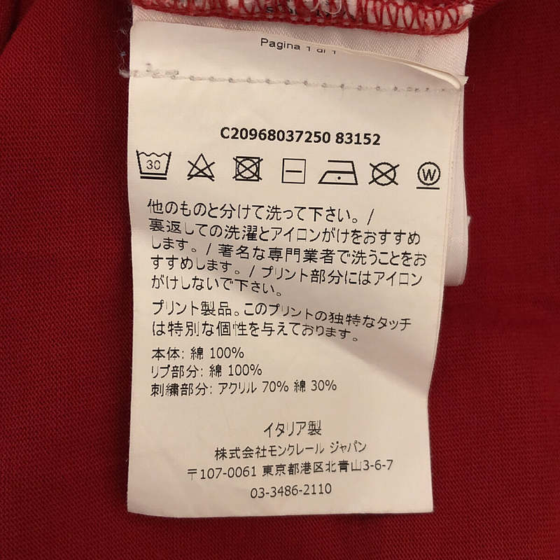 MONCLER / モンクレール MAGLIA GIROCOLLO ロゴプリント 刺しゅう ロングスリーブ Tシャツ