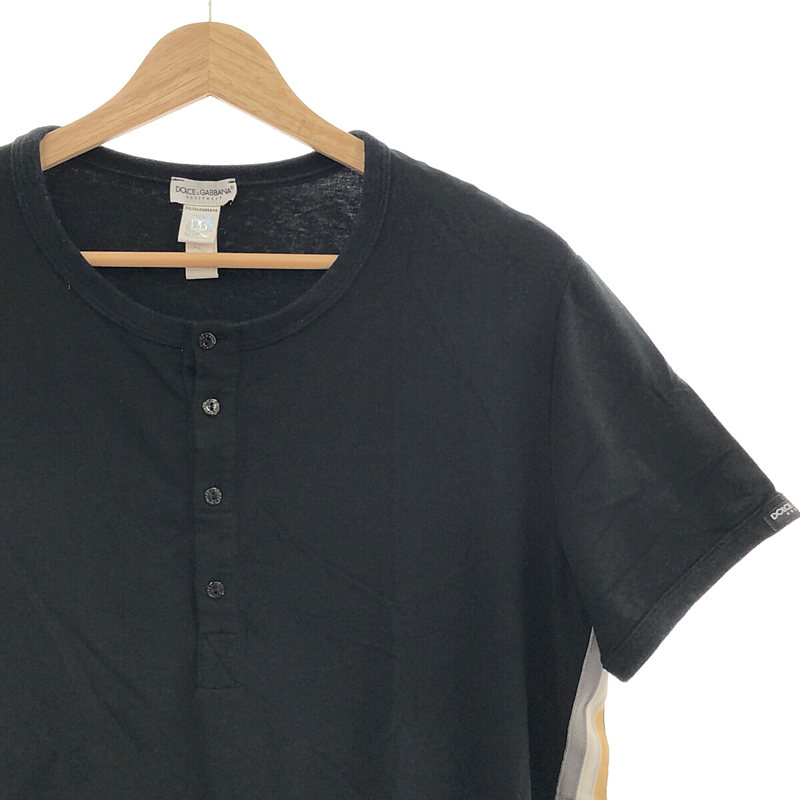DOLCE＆GABBANA / ドルチェ＆ガッバーナドルガバ サイドライン ストレッチ ヘンリーネック Tシャツ カットソー