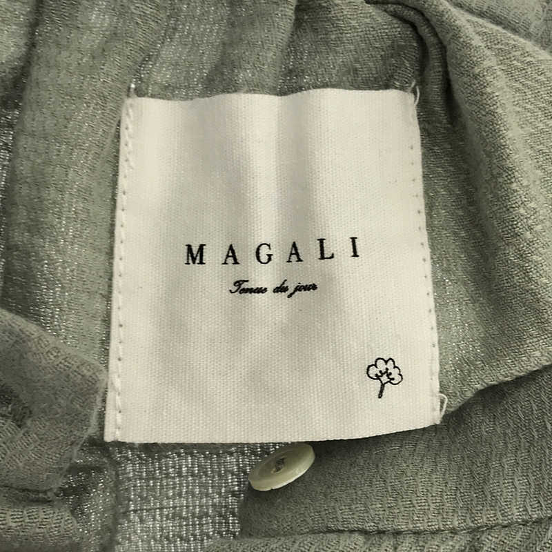 MAGALI / マガリ コットン リネン タックブラウス