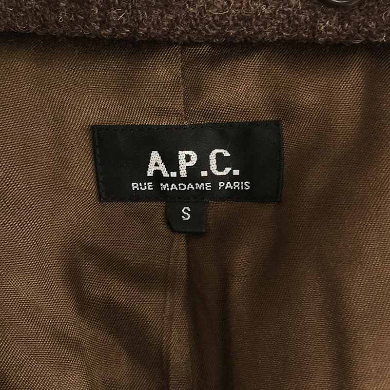 A.P.C. / アーペーセー ハリスツイード 襟ボア ウール カバーオール ジャケット