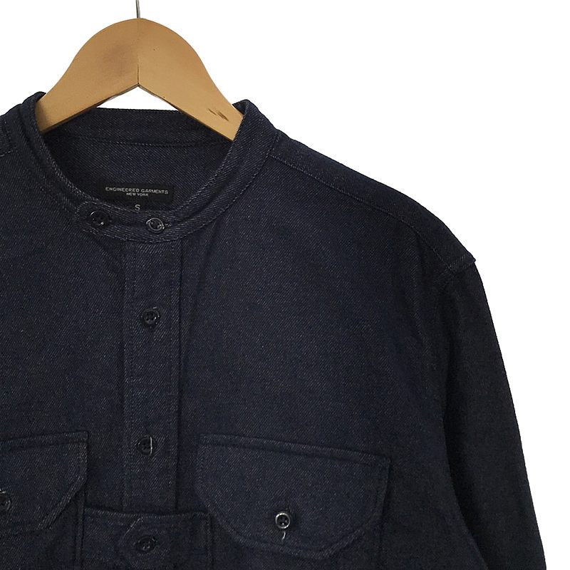 Engineered Garments / エンジニアドガーメンツ Banded Collar Shirt  / デニムライク フランネル バンドカラーシャツ