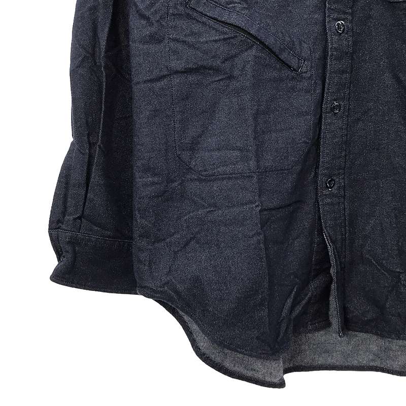 Engineered Garments / エンジニアドガーメンツ Banded Collar Shirt  / デニムライク フランネル バンドカラーシャツ