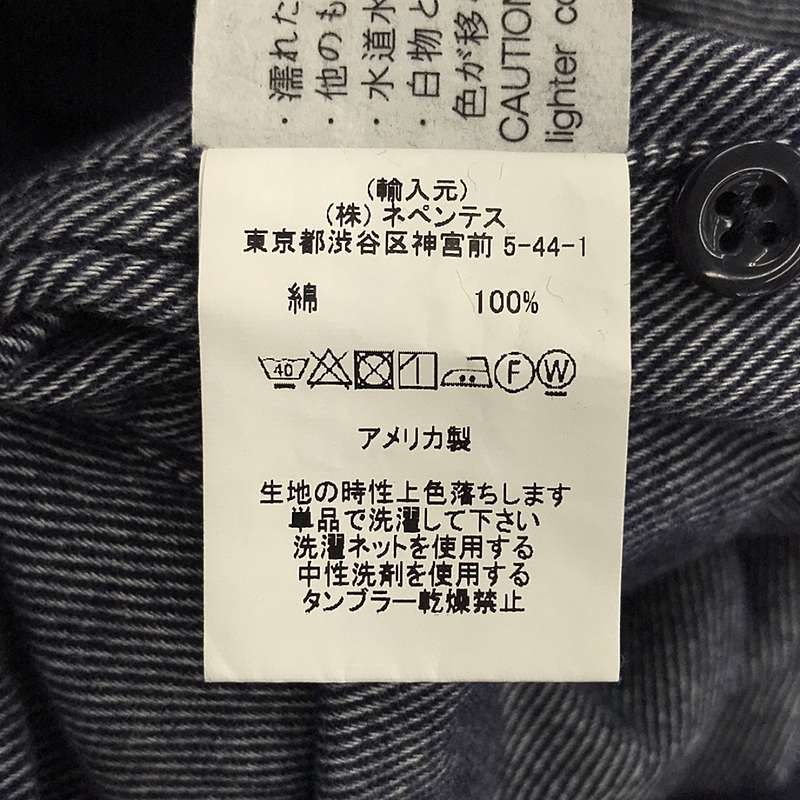 Engineered Garments / エンジニアドガーメンツ Banded Collar Shirt / デニムライク フランネル バンドカラーシャツ