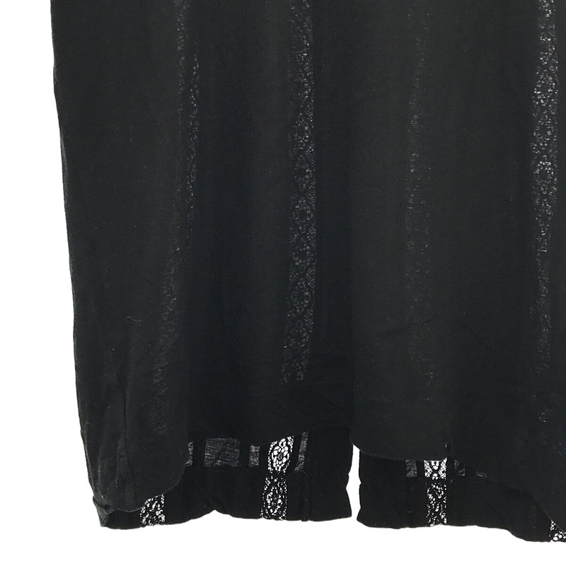 tricot COMME des GARCONS / トリココムデギャルソン バックレースストライプ切替Tシャツ