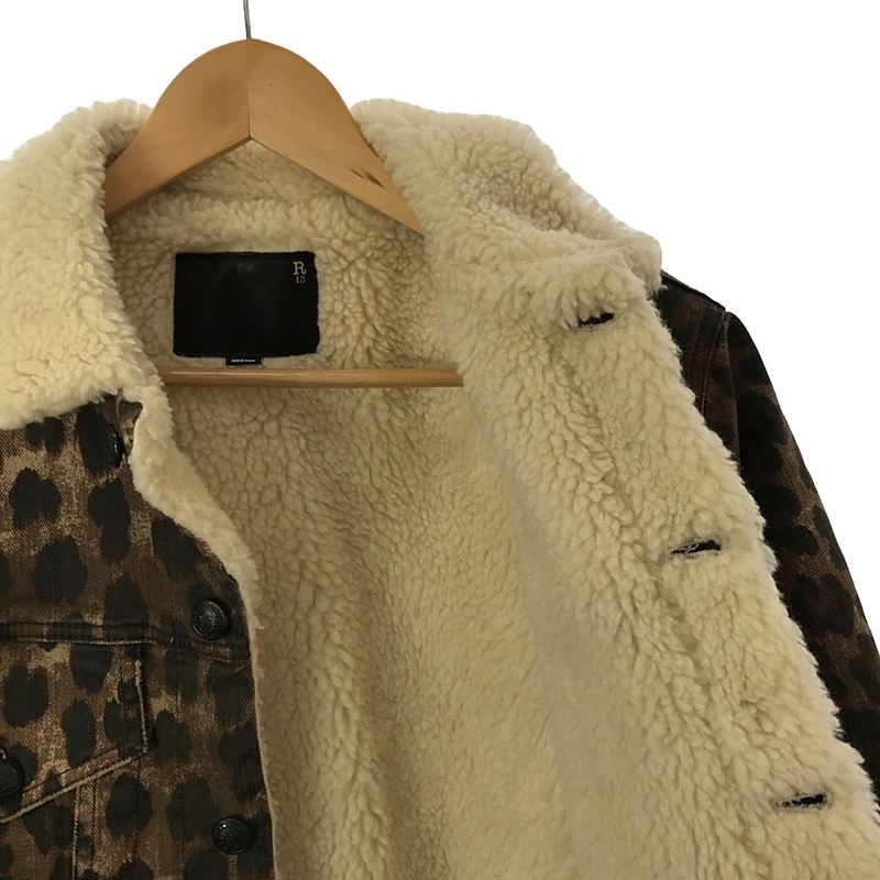 R13 / アールサーティーン レオパード ボア ジャケット