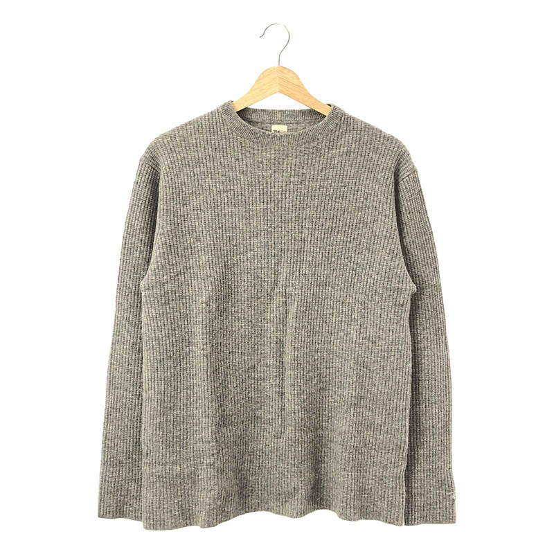 cashmere 100％ / カシミヤ ワッフル クルーネックニット