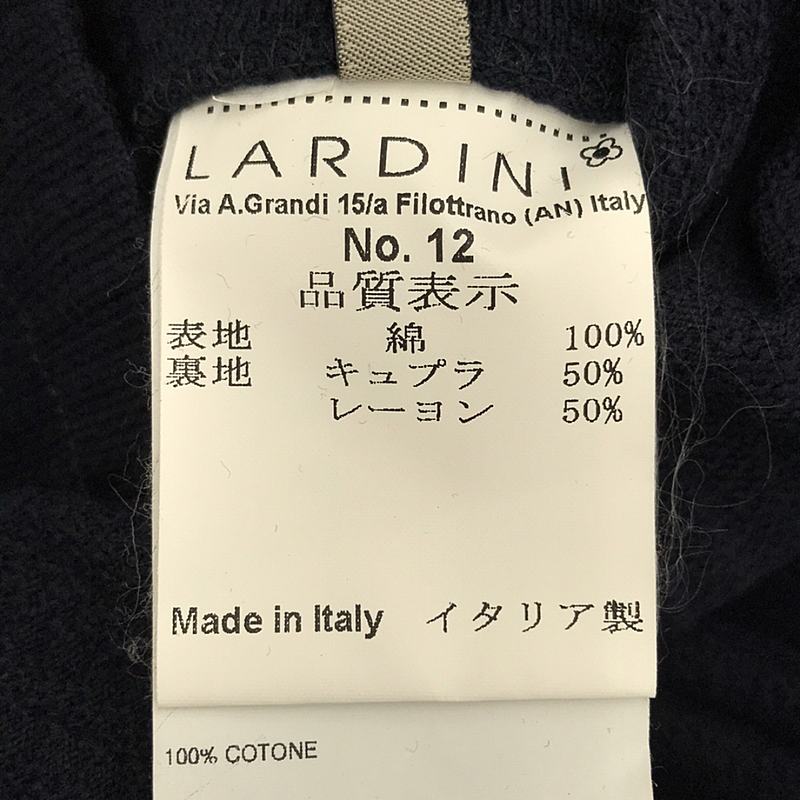 LARDINI / ラルディーニ コットン シャドーストライプ ピークドラペル ダブルテーラードジャケット