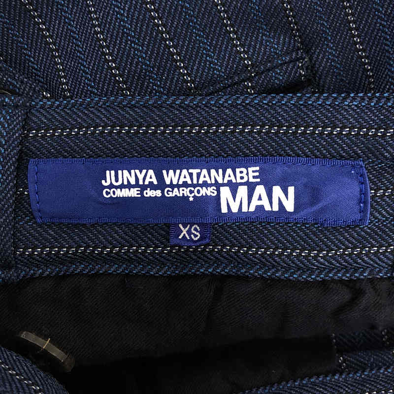 JUNYAWATANABE COMMEdesGARCONS MAN / ジュンヤワタナベマン 製品加工 異素材切替 ポリエステル スラックス パンツ