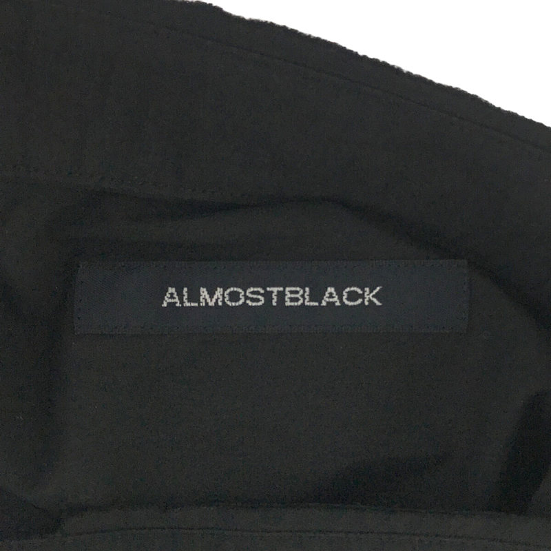 ALMOSTBLACK / オールモストブラック スリーブ カットアウト バンドカラーシャツ