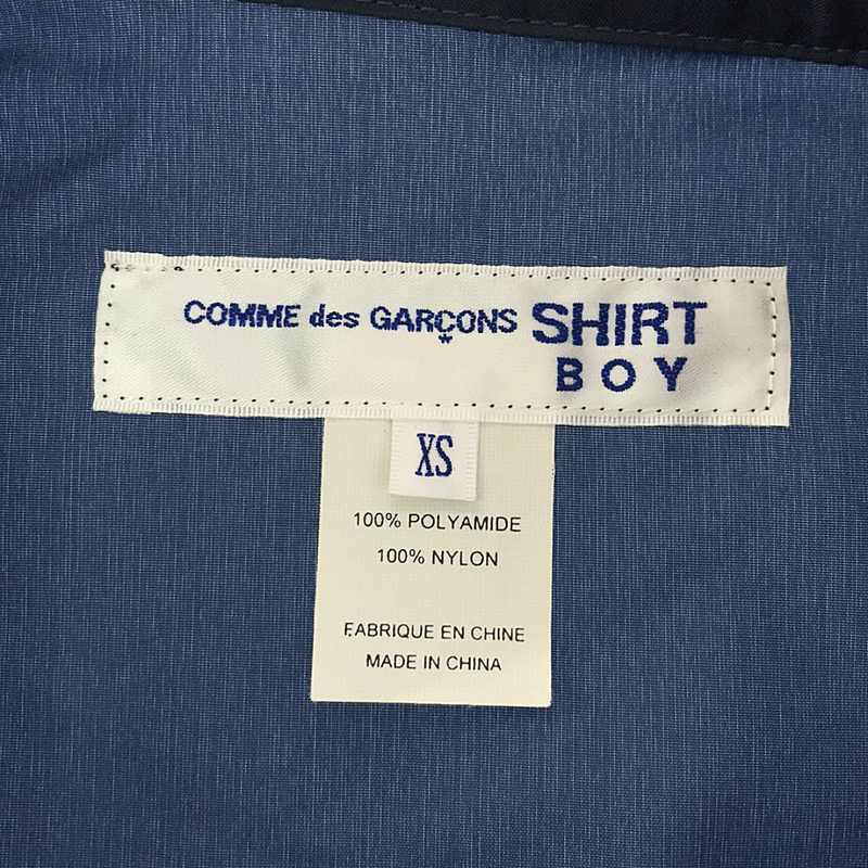 COMME des GARCONS SHIRT BOY / コムデギャルソンシャツボーイ バックロゴ ナイロン ロング コーチコート