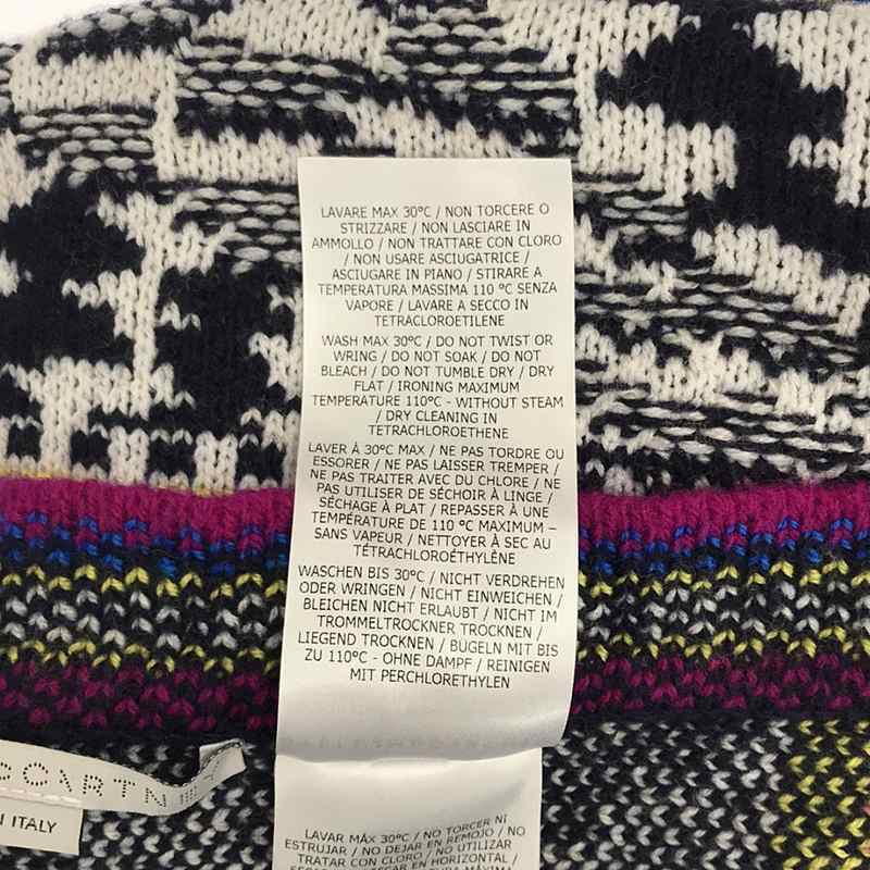 STELLA McCARTNEY / ステラマッカートニー SPACE INVADERS  総柄 ウール マフラー