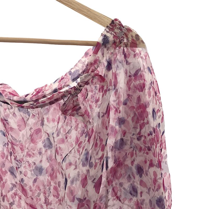 ERMANNO SCERVINO / エルマンノシェルヴィーノ シルク フラワープリント プルオーバーブラウス