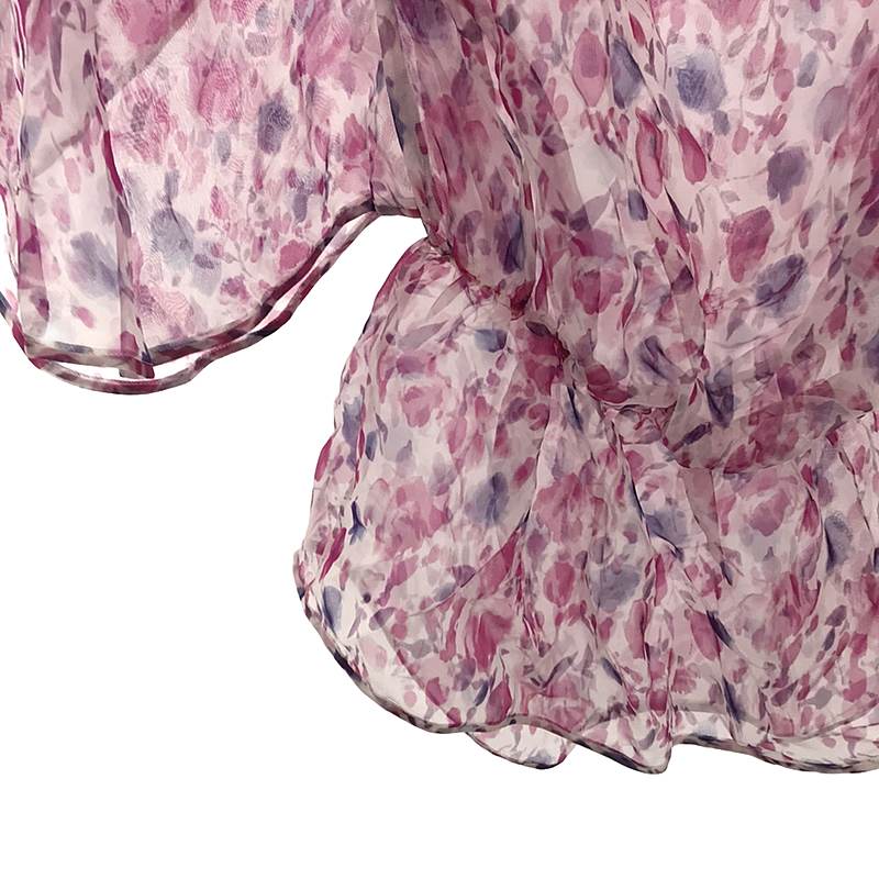 ERMANNO SCERVINO / エルマンノシェルヴィーノ シルク フラワープリント プルオーバーブラウス