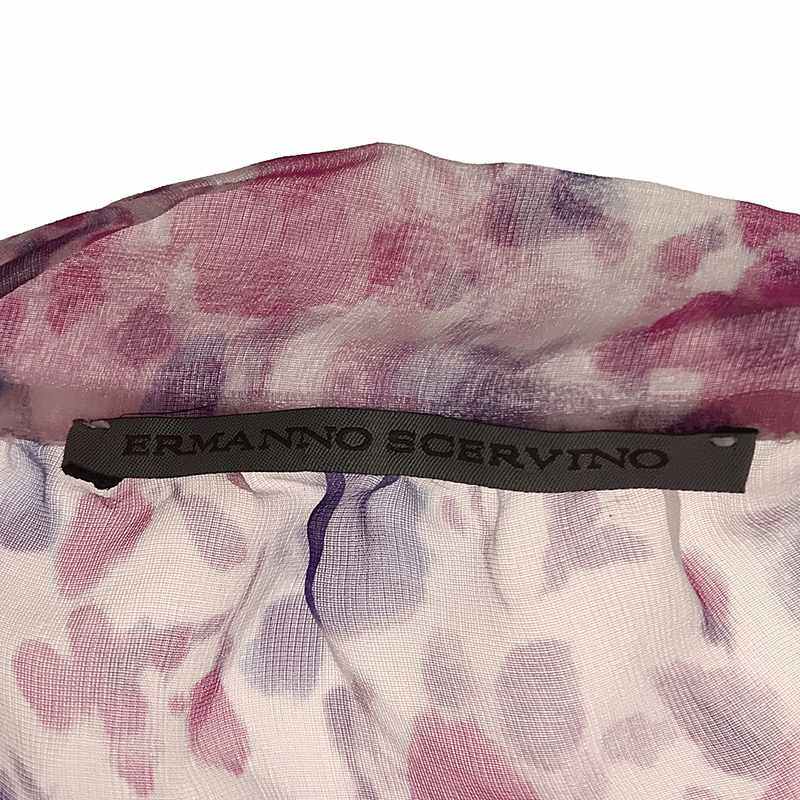 ERMANNO SCERVINO / エルマンノシェルヴィーノ シルク フラワープリント プルオーバーブラウス