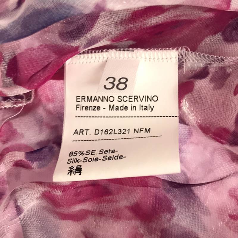 ERMANNO SCERVINO / エルマンノシェルヴィーノ シルク フラワープリント プルオーバーブラウス