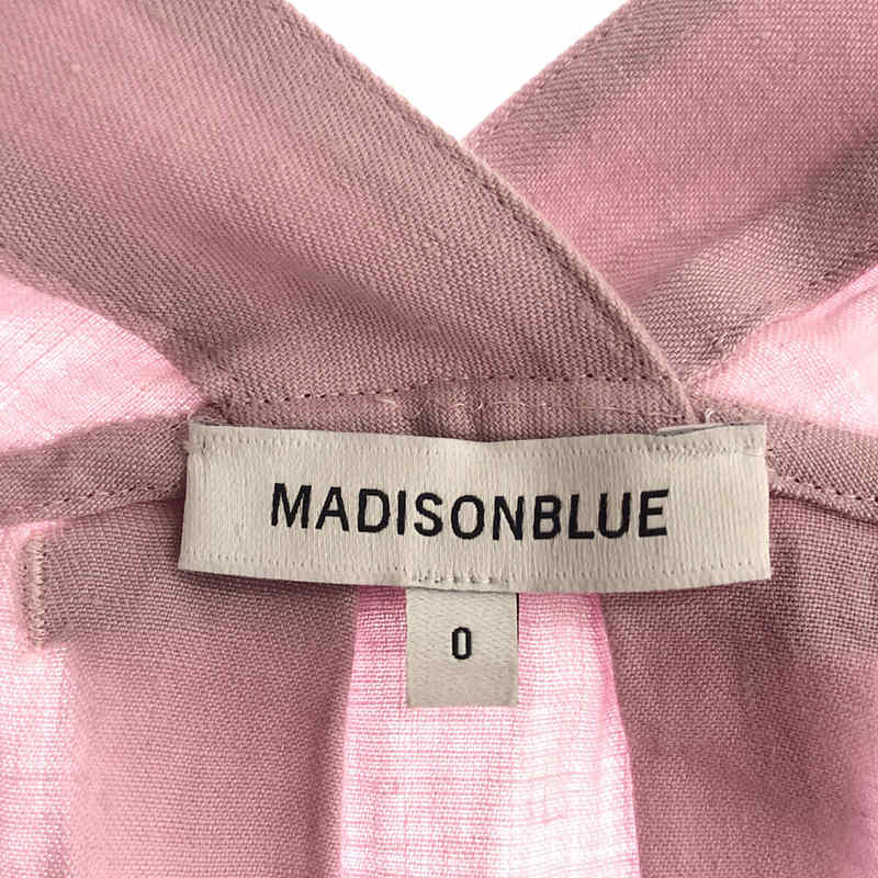 MADISON BLUE / マディソンブルー リネン ノーカラー シャツワンピース