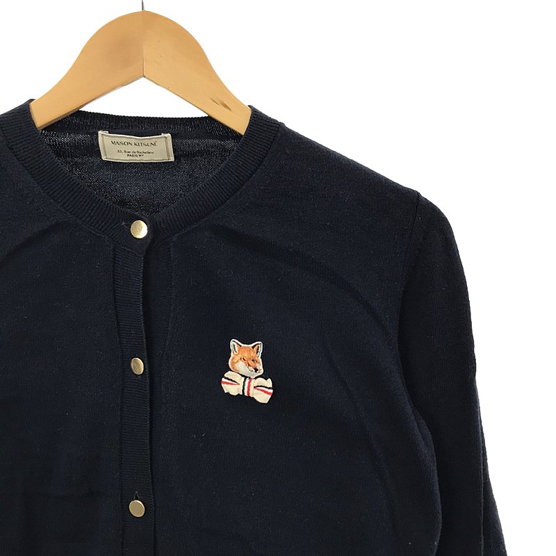 MAISON KITSUNE / メゾンキツネ コットン ワッペン メタルボタン クルーネックカーディガン