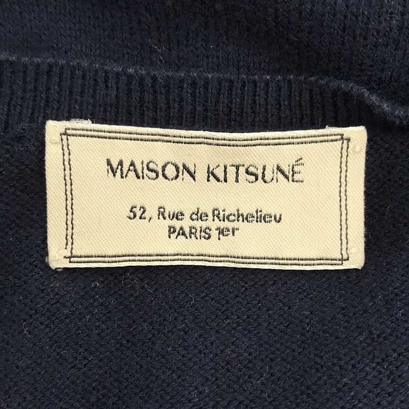 MAISON KITSUNE / メゾンキツネ コットン ワッペン メタルボタン クルーネックカーディガン