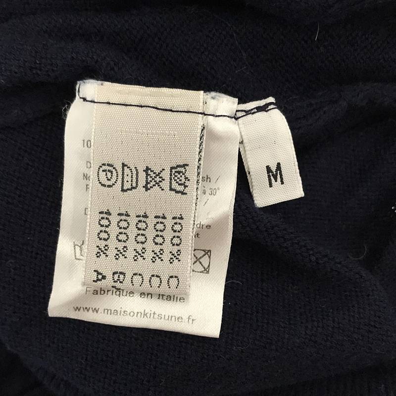 MAISON KITSUNE / メゾンキツネ コットン ワッペン メタルボタン クルーネックカーディガン