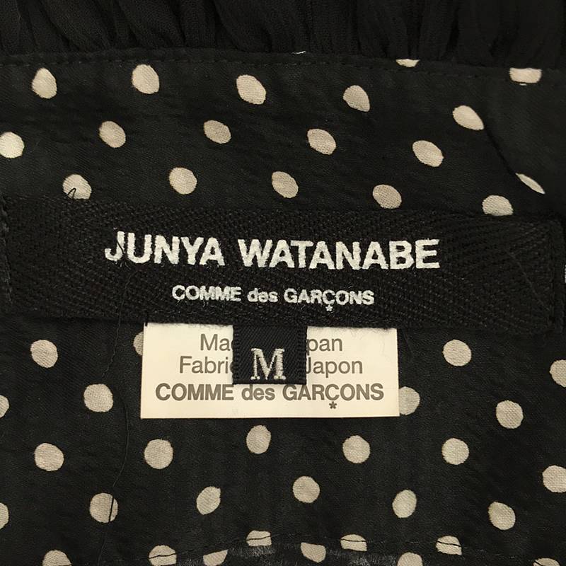 JUNYA WATANABE COMME des GARCONS / ジュンヤワタナベ ポリエステル ドット レイヤード プリーツ ドレス ワンピース