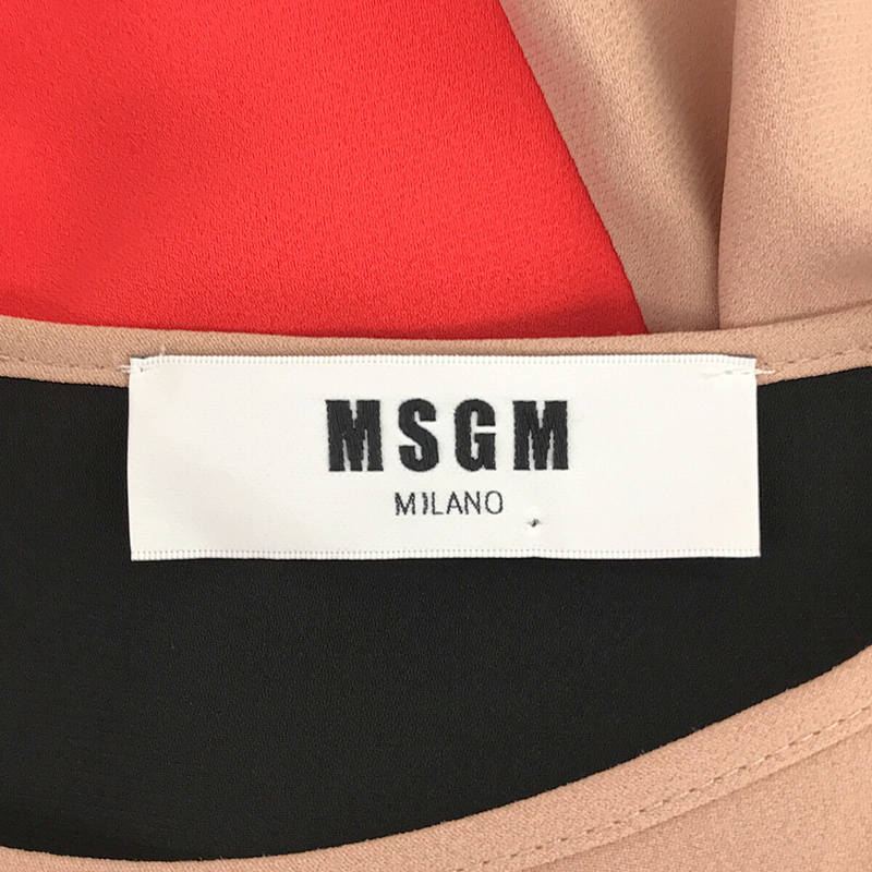 MSGM / エムエスジーエム バック切替 半袖 プルオーバートップス