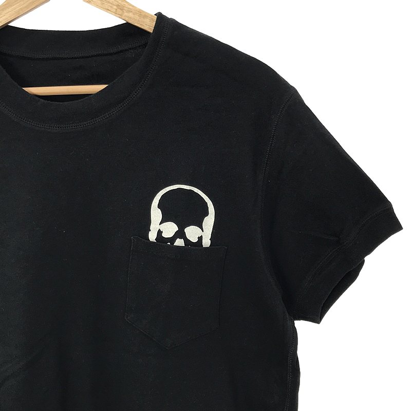 lucien pellat-finet / ルシアンペラフィネ ドクロ スカル ストレッチ クルーネック ポケットTシャツ カットソー