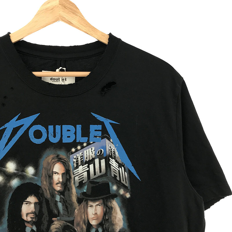 doublet / ダブレット AOYAMA ROCK T-SHIRT / ヴィンテージ加工 青山 ロック プリントTシャツ