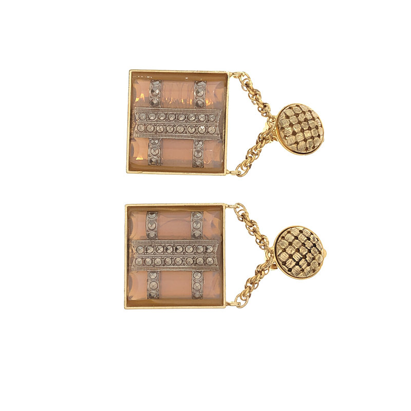 gren / グリン 2ペア チェーン装飾 イヤリング