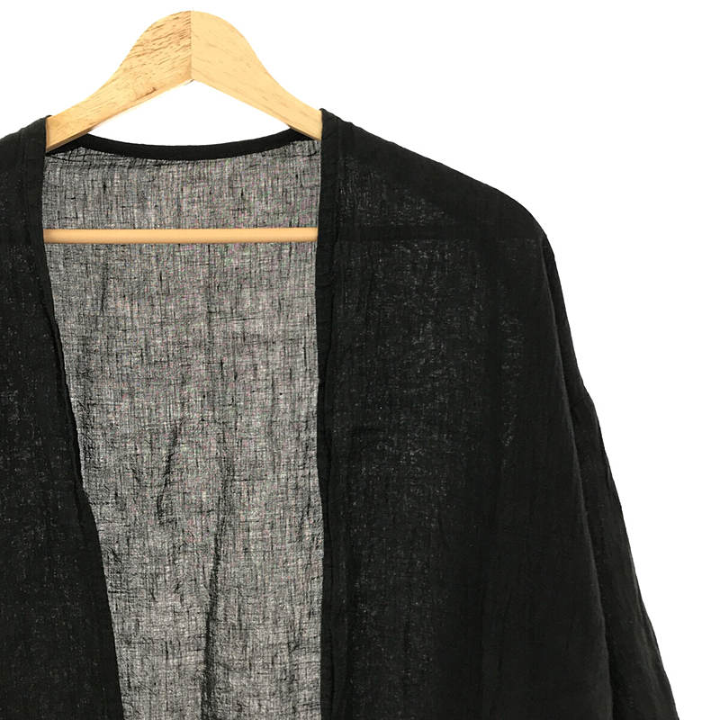 nest robe / ネストローブ リネン カラーレスジャケット カーディガン