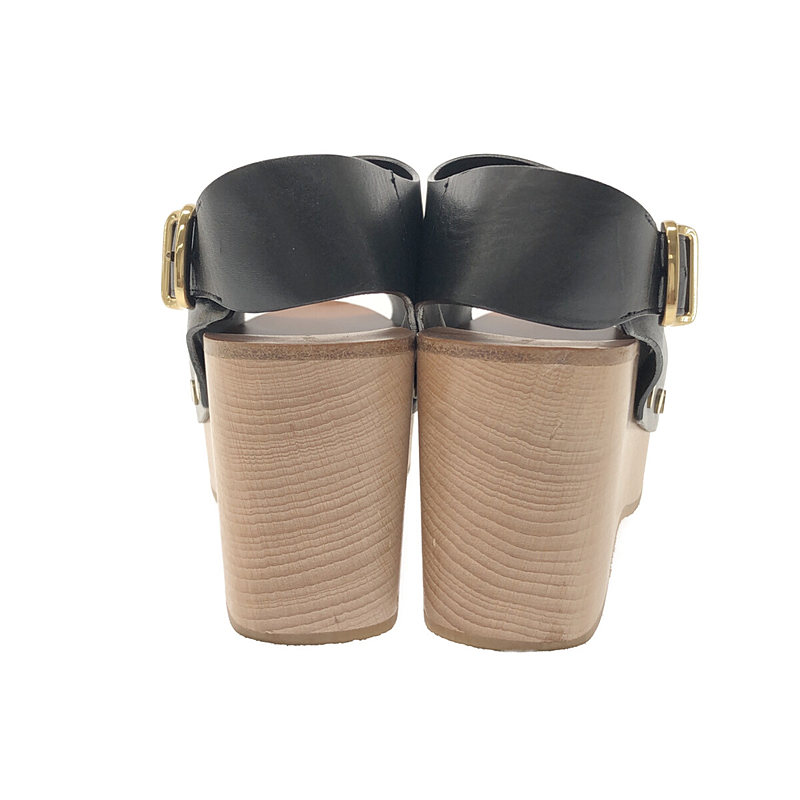 CELINE / セリーヌ フィービー期 ウッドソール バックストラップ レザー サンダル