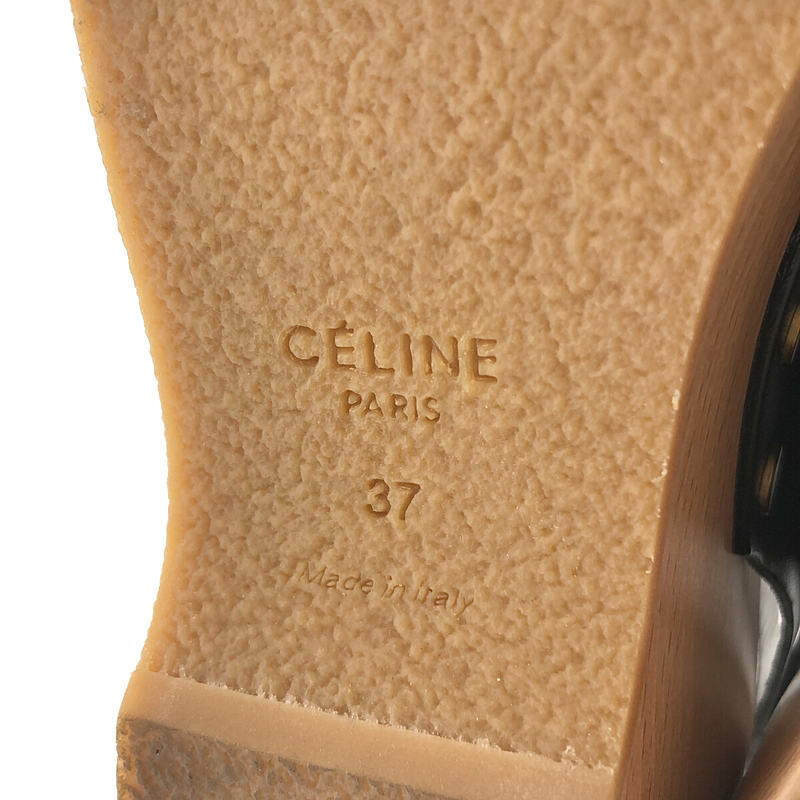 CELINE / セリーヌ フィービー期 ウッドソール バックストラップ レザー サンダル