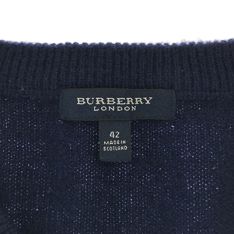 BURBERRY LONDON / バーバリーロンドン ラムウール ロゴ刺繍 ニットベスト