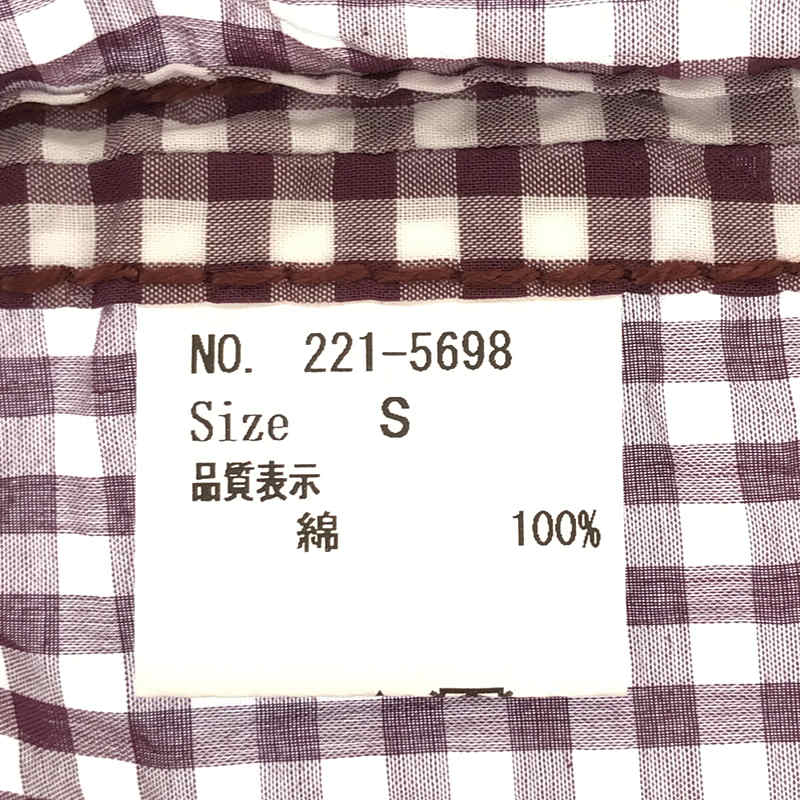 homspun / ホームスパン NEWギンガム Big プルオーバーブラウス シャツ